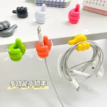 5 Pcs Adhesive Thumb Cable Clip Key Hook Wall Hangers Earphone Cable Organizer Holder Desktop Cord Wire Clips Keeper Multi-Function 6