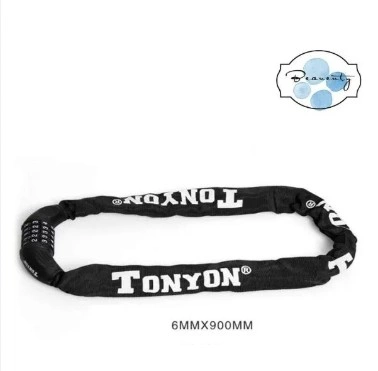 TonYon Five Digit Code Chain Lock Single Car Anti-Theft Lock Chain Lock Mountain Bike Anti-Theft Lock 90cm 4