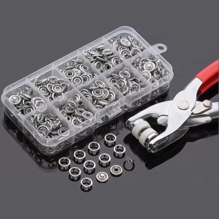 , shoes Sewing Tools Tich Button Machine, Snaps Buttons Kit For clothes 5