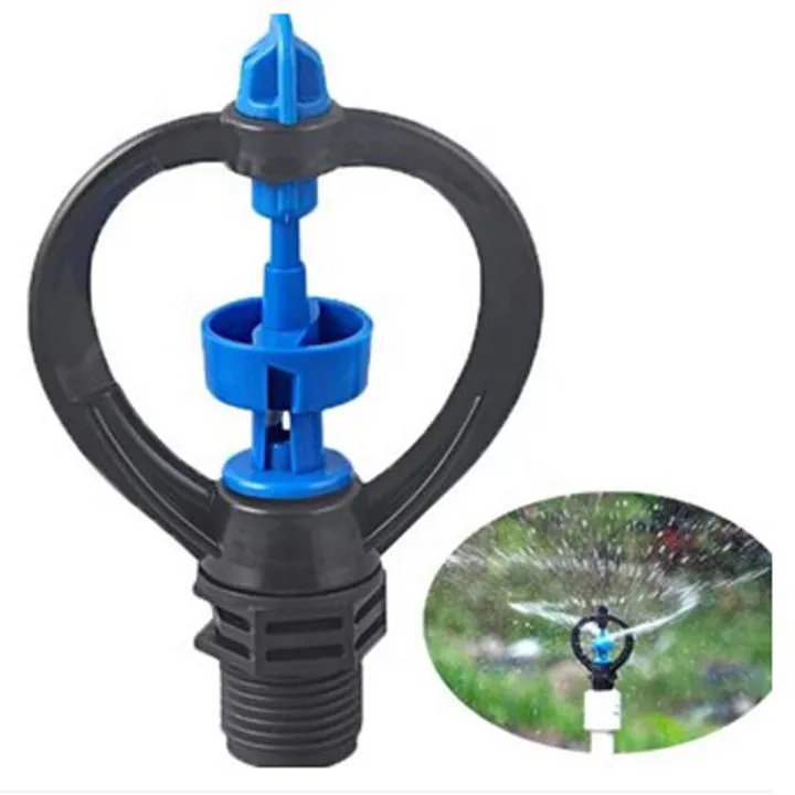Automatic Rotary Nozzle Sprinkler - Water Jhorna - Agriculture Rotating Rain Sprinkler Garden Watering Accessories Greenhouse Water Nozzle - 1/2 Inch External Thread 7