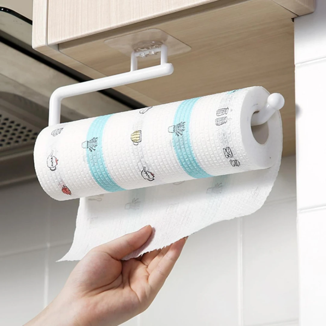 Rack Home Kitchen Tissue Accessory 1Pcs Paper Roll Holder Towel Rack Hanging Shelf Bathroom Storage Toilet 2