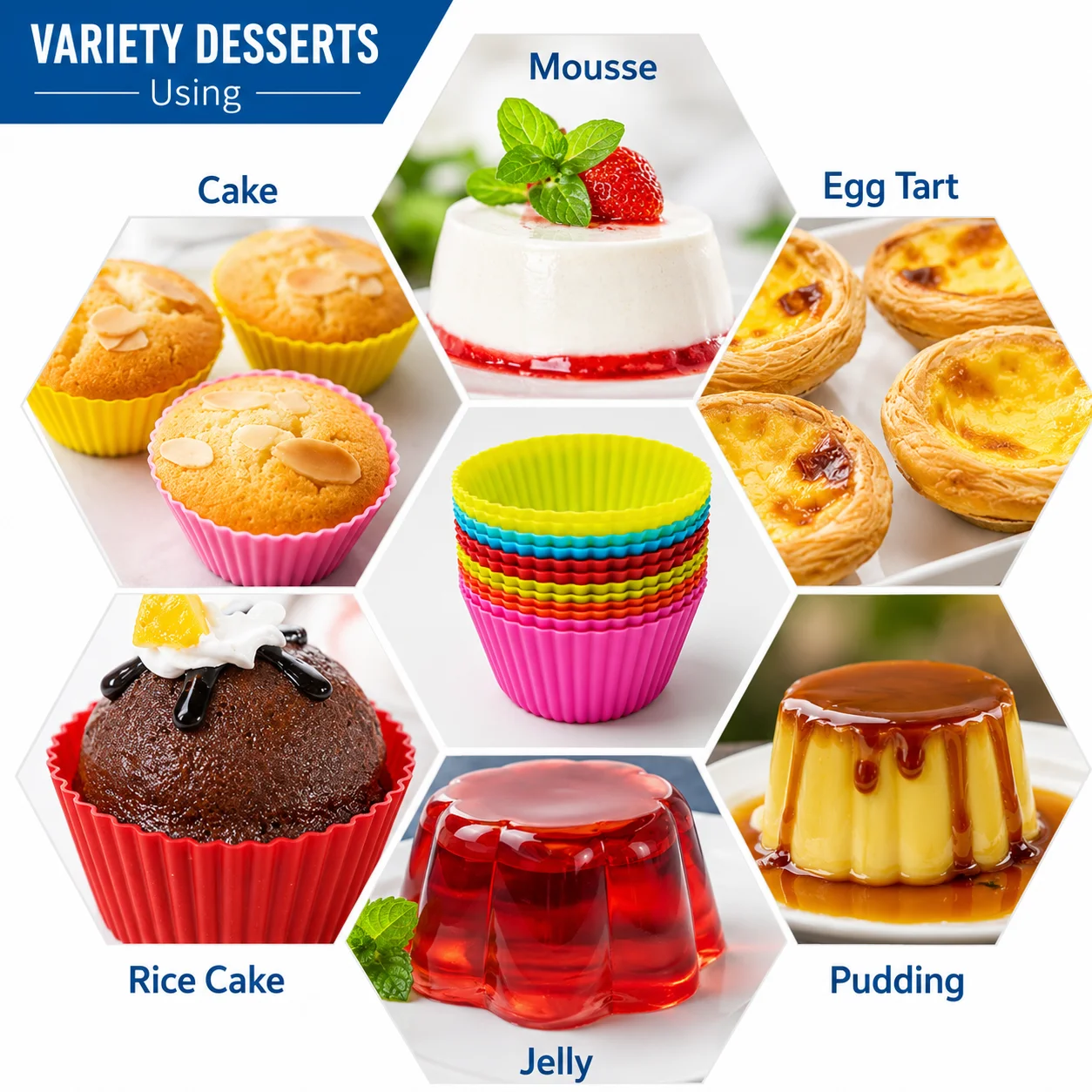 Silicone Cupcake Mold - 12pcs 3