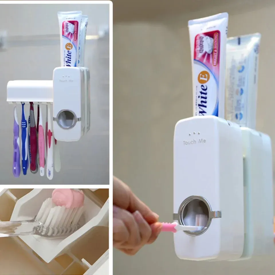 Automatic Toothpaste Dispenser With Toothbrush Holder 7