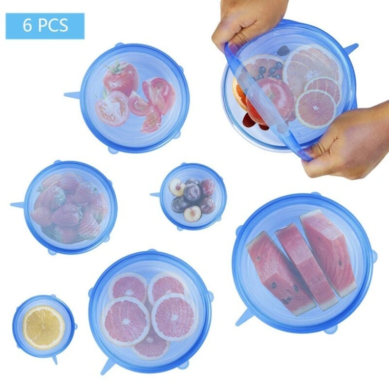 6pcs Silicon (Big) Food Cover Set 2
