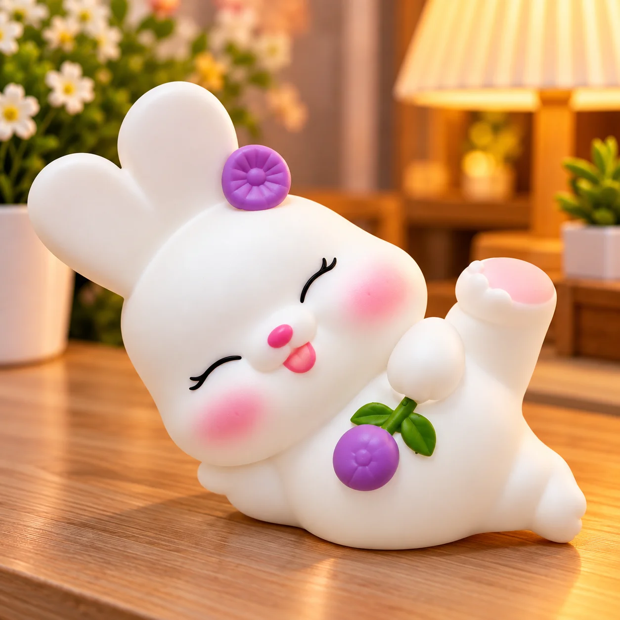 Cute Bunny LED Night Light Lamp – Rabbit Cartoon Night Lamp for Kids Bedroom & Nursery Decor 2