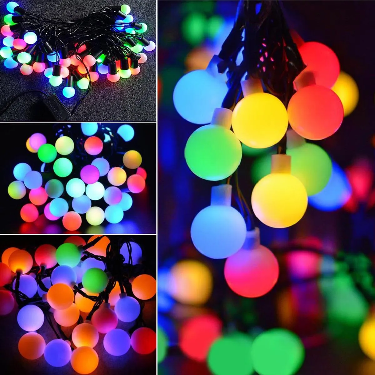LED Color Changing Fairy Light Ball Shaped 28 bulbs LED Ball Shaped String Fairy Lights Multi color 28 LED Ball light Party Wedding decoration Holiday lights Room Decoration Light Fairy Lights 2