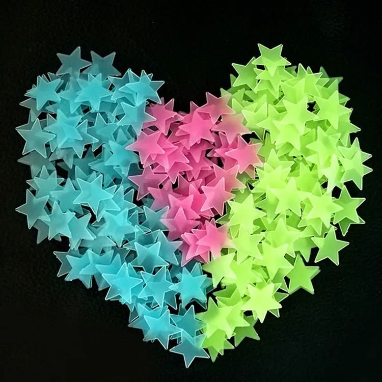 20pcs/bag 3cm Glow In The Dark Luminous Star Stickers Halloween Decorations for Home Toy PVC Stickers for Kids Roo - Sustainable Option 4