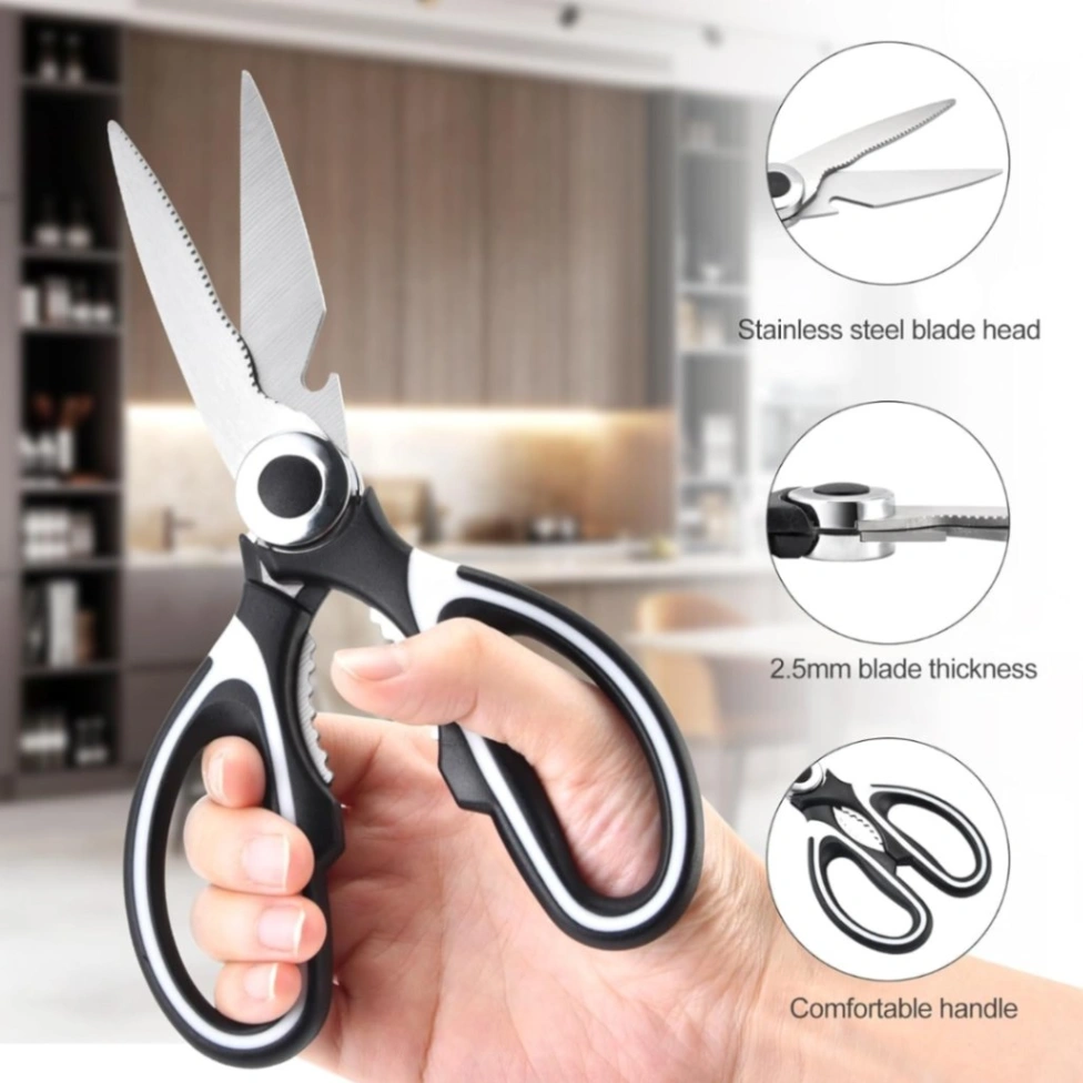 Kitchen Scissor (Black) Heavy Duty Stainless Steel Kitchen Scissors 7