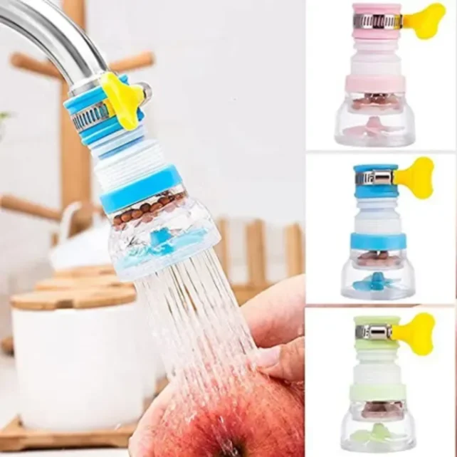 360 Degree Water Filter Tap Water Saving Faucet Water Faucet Adjustable Water Valve Splash Water Faucet, Extender Sprayer for Kitchen 2