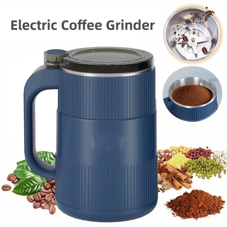 Electric Coffee Grinder, Household Small Powder Grinding Machine, Stainless Steel Electric Spice Grinder Fine Powder Grinder Coffee 2