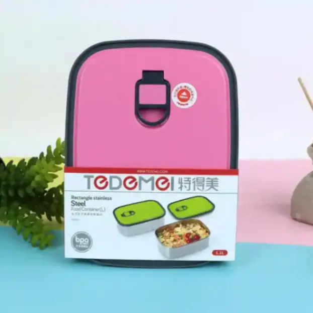 350ml Rectangle Stainless Steel Food Container/Lunch Box 1 pcs 7