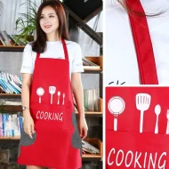 Kitchen Cooking Apron, Waterproof & Anti-Oil Polyester Kitchen Apron