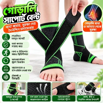 Pressurized Support Ankle 1pcs, Breathable Ankle Compression Sleeve with Adjustable Wrap