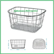 Bicycle Basket Steel Silver colour Made in China Bicycle Accessories