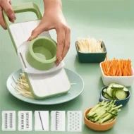 5 in 1 Stainless Steel Vegetable Cutter – Multi Function Slicer, Grater & Chopper for Kitchen