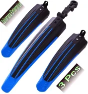 Bicycle Plastic Mudguard Downhill Type Blue Colour Bicycle Accessories 3 pcs