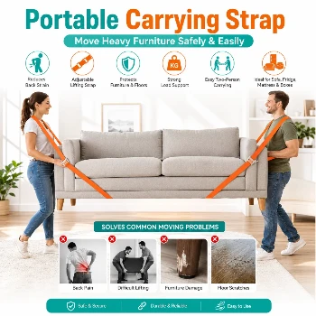 Furniture Moving Straps, Multifunctional High Density Moving Belts, for Carrying Furniture, Appliances, Bulky Objects