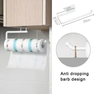 Paper Roll Holder Towel Rack Hanging Shelf Bathroom Storage Toilet Rack Home Kitchen Tissue Accessory 1Pcs