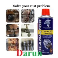 Gladiator De-Rust Lubricant 450ml, anti rust proof lubricant, Rust Cleaner Remover and Protector Liquid Spray