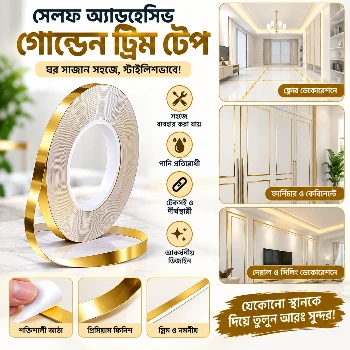 Tape Strip Joints Beauty Stickers Decals Home Decor 50 Meter Gold Self-Adhesive Stickers Waterproof Tile Wall Tile space Sealing