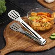 Food Serving Tong, Stainless Steel Food Tongs Kitchen Tongs Utensil Cooking Tong Clip Clamp Accessories Salad Serving BBQ Tools