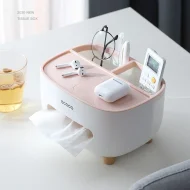 Ecoco Tissue Box, PVC Tissue Box, Multifunctional Box, Pen Holder, Remote Control, Tissue Holder, Storage Box, Cosmetic Tissue Box