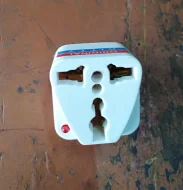 3 Pin Travelars Multi Socket with light