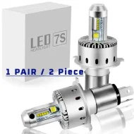 Authentic 7S LED Headlight (2 Piece) for Motorcycle and Car H4 Socket 80W 8000 Lumen 12V