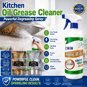 Kitchen Cleaner Spray-450ml, Kitchen Oil & Grease Stain Remover