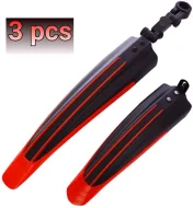 Bicycle Mudguard Downhill Type Red Bicycle Accessories 3pcs