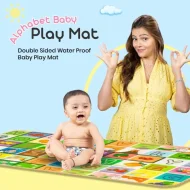Baby Alphabet Play Mat Double Sided Print, Water Proof Baby Learning Floor Mat,