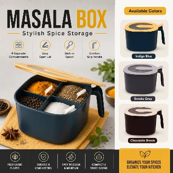 Masala Box - Spice Containers - Kitchen Spice Box - kitchen spice containers
