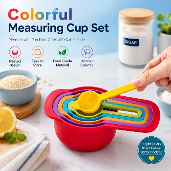 6 Pcs Measuring Cup Set, 6 piece measuring spoon set