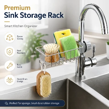 Faucet Rack Kitchen Sink Organizer Holder-1Pcs