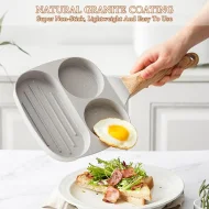 Breakfast Frying Pan,, Cooking Fry Pan fo Nonstick Egg Frying Pan, 3-in-1 Nonstick Panr Breakfast,