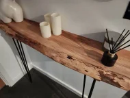 Live Edge Entryway Table (Wooden Legs Available)